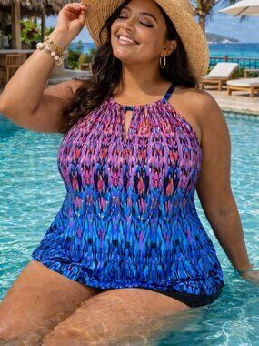 Miraclesuit Vesuvio Tankini Top Underwire 24W Plus Size